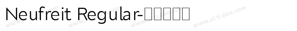 Neufreit Regular字体转换